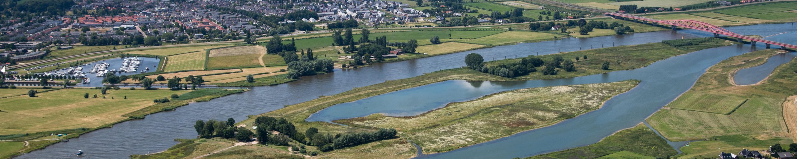 Dronefoto dijkversterking Zwolle-Olst