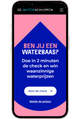 voorbeeld van waterbazencheck op mobiele telefoon